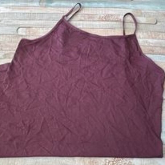 New Women's Zenana Outfitters Stretch Long Adjust Straps Shaping Cami Eggplant - Picture 2 of 3